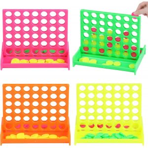 12pcs Mini Puissance 4 Pour Enfants- Petits Jeux De Soci&eacute;t&eacute;-Jeux De Voyage - Jeu Portable Amusant Pour 2 Joueurs &Agrave; Partir De 6 Ans(8 * 5.7 * 1.4cm) - Neuf