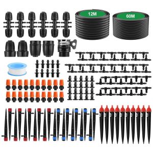Système d'irrigation Jardin,60+15M Kit d'irrigation Goutte 313Pcs Micro Irrigation Goutte à Goutte Kit Arrosage Automatique,DIY Système d'arrosage pour Jardin,Pelouse,Plante, Paysage,Potager - Neuf