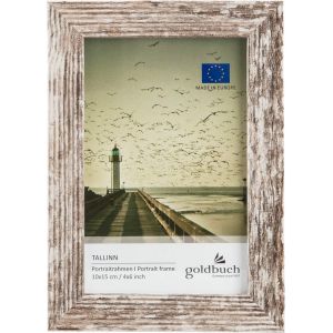 CMWX-goldbuch 92 0492 Tallinn Vintage Cadre photo en bois pour photo au format 10 x 15 cm, cadre portrait avec support et support mural, cadre unique en MDF - Neuf