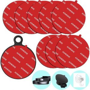 Lot de 8 adh&eacute;sifs de Rechange &agrave; tr&egrave;s Haute adh&eacute;rence de 70 mm pour Tableau de Bord/Pare-Brise, Support de t&eacute;l&eacute;phone de Voiture, DVR &agrave; Domicile, Crochets &agrave; Ventouse pour Navigation GPS - Neuf