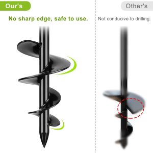 Piquet D'attache Robuste De 38,1 Cm, Pivotant &Agrave; 360&deg;, Sans Noeud, Facile &Agrave; Installer, Pour Grands Chiens Jusqu'&agrave; 100 Kg, Parfait Pour La Cour, Le Camping, La Plage (Noir) - Neuf