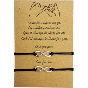 Eryi-Ensemble De 2 Pièces Bracelet D¿Amitié Bracelet De Couple, Bracelet Réglable Fait À La Main, Bracelet D¿Amitié Couple Famille Distance Correspondant Bracelet Pour Femmes - Neuf