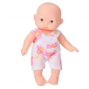 Poupee bebe en vinyle souple haute simulation avec vetements, jouet de bain pour nouveau-ne endormi (rose) - Neuf