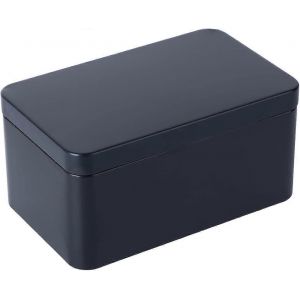 Bo&icirc;te de rangement rectangulaire en m&eacute;tal - Bo&icirc;te pour th&eacute;,&eacute;pices - Fer blanc - 13 x 8 x 6 cm - Pour sucr&eacute; - Neuf