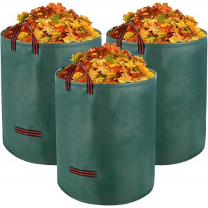 JEXNOVASHOP-3 Sac Dechets Verts de jardin de 272 L, Sac Jardin Dechets Verts, pliables et portables, Big Bag adapt&eacute; aux feuilles, aux d&eacute;chets de pelouse - Neuf