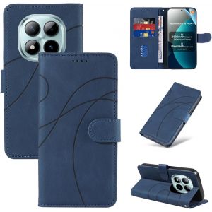 KALANKA-Coque pour Xiaomi Redmi Note 15 Pro+ Plus 5G, Housse PU Cuir &agrave; Rabat Flip, &Eacute;tui Support et Portefeuille Fonction (Bleu) - Neuf