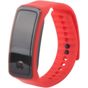 Eryi-Montre Led Sport Étanche - Bracelet En Silicone, Cadran Numérique 12 Heures, Affichage Électronique, Montre Intelligente De Plein Air (Rouge) - Neuf