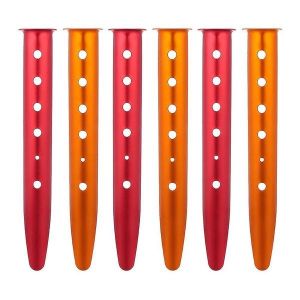 Lot De 6 Piquets De Tente Ultralégers En Aluminium ¿ Durables Et Légers, Parfaits Pour Le Camping, Les Auvents Et L'extérieur, Sur Le Sable Ou La Neige - Neuf