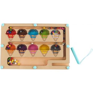 ChenQuanSarl-Labyrinthe Magn&eacute;tique De Couleurs Et De Nombres, Planche De Tri En Bois, Motricit&eacute; Fine Pour Le Tri Des Couleurs Et Le Comptage - Neuf