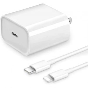 Chargeur Rapide 20w Chargeur Mural Usb C Avec C&acirc;ble De Charge Rapide De 3,3 Pieds Pour T&eacute;l&eacute;phones De La S&eacute;rie Iphone 12 11 8 - Neuf