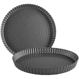 Jexnovashop-Mge - Moule &Agrave; Tarte Perfor&eacute;/Moule &Agrave; Quiche Avec Fond Amovible - Plat &Agrave; Quiche - Moule Tartelette - Moules &Agrave; G&acirc;teaux Rond - Rev&ecirc;tement Antiadh&eacute;sif - Moule &Agrave; Flan Haut - Moule &Agrave; Tartelette - Neuf