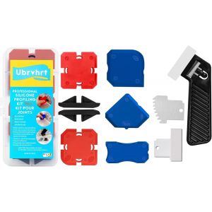 Lbgwp60-Lisseur De Joints En Silicone Et En Acrylique, Ensemble D'outils De Calfeutrage Avec 16 Formes Différentes, Grattoir Rasoir Nettoyage Avec 1 Scie Coudée, Kit De Profilage En Silicone Et Joint - Neuf