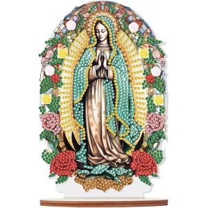 Oayew-Diamond Painting Ornement Bureau Strass Painting Vierge Marie Peinture Bureau Ornements Diamant Point De Croix Complet Chambre D&eacute;corations Pour La Maison Un Bon Choix Pour Les Loisirs - Neuf