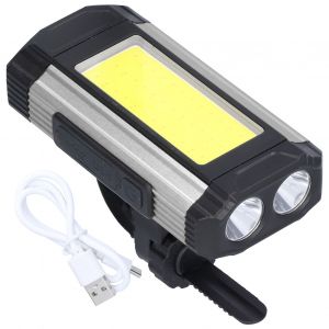 Hjlian Lampe De Velo Multifonctionnelle, Luminosite 1000 Lm, Etanche, Chargement Usb, Magnetique, Pour Travaux, Entretien, Exterieur, Gris - Neuf