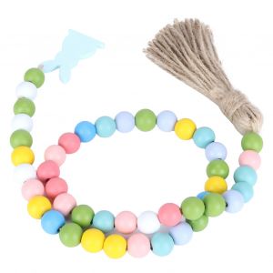 Hjlian Guirlande De Perles En Bois A Suspendre, Decoration Murale Coloree Pour Paques - Neuf