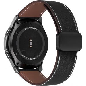 Kalanka-22mm Bracelet Galaxy Watch 46mm Compatible Avec Samsung Gear S3 Frontier/Galaxy Watch 3 45mm,Bracelet Cuir Véritable Remplacement Pour Huawei Watch Gt 2/Gt 3 46 Mm Bande Boucles Magnétique - Neuf