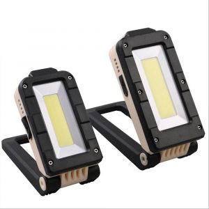 Lampe De Travail Led Rechargeable Par Usb ¿ Lampe De Poche Portable, Étanche Et Magnétique Pour Le Camping Et L'extérieur-12,5*5,5 Cm - Neuf