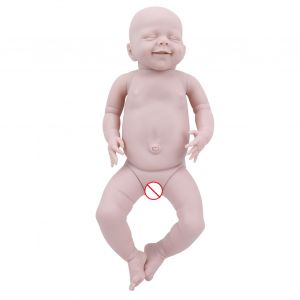 Poupee Reborn En Pvc De 55 Cm, Corps Entier, Souple, Non Peinte, Non Finie, Accessoire (Poupee Fille Aux Yeux Fermes) - Neuf