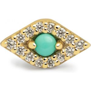 Kal-Boucles D'oreilles Uniques En Zirconias. Argent Sterling 925 Ou Laiton Plaqué Or 18 Kt, Ornées De Zirconias. Bijoux Pour Femme. - Neuf