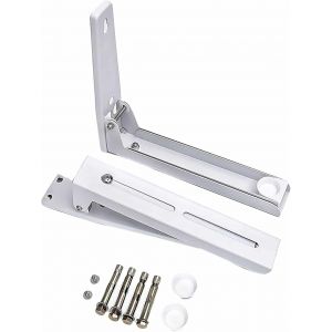 Support Mural Micro Onde,Supports Micro Ondes en Acier Inoxydable,Support Mural Étagère pour Micro Ondes,Support de Montage Mural pour Four à Micro-ondes,Charge Maximale 45 kg - Neuf