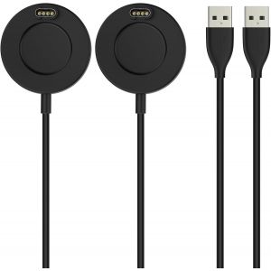 2pack Chargeur Compatible Avec Garmin Vivoactive 6/5/4/Venu/Fenix 8/7/7s/7x/6/6s/6x/6 Pro/6s Pro/6x Pro/5/5s/5x/5 Plus/Forerunner 970/570/745/Instinct 3/2/1,Station De Recharge Usb,Noir - Neuf