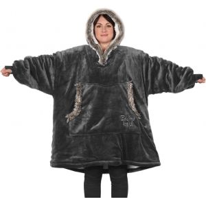 Ulteronixshop-Eskimo Couverture &agrave; Capuche surdimensionn&eacute;e Super-Douce et Chaude en Tissu Sherpa Polaire Taille Unique et Unisexe - Neuf
