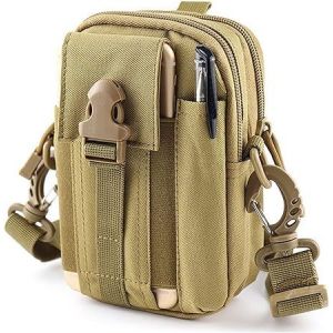 Porte-Outils Polyvalent En Polyéthylène, Pochette Tactique Molle Edc Avec Étui Pour Téléphone Portable Et Bandoulière Pour Randonnée Et Camping - Neuf