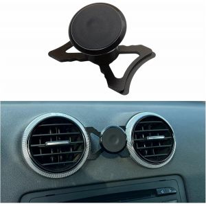 SJZG-Support Telephone Voiture Magnetique Compatible Audi A3 8P Et Audi S3 8P, Convient Pour Smartphones Et Gps Avec Support Telephone Voiture Vision Ajustable &Agrave; 360 Degr&eacute;s (Black) - Neuf