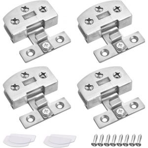 Charniere Porte Verre 4 Pi&egrave;ces Charni&egrave;re en Verre en Alliage de Zinc Pince Charni&egrave;re Verre Charni&egrave;re Connecteur Mural Charni&egrave;re de Porte Antirouille Charni&egrave;re de Porte de Douche avec Vis - Neuf