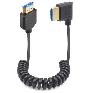 VornixorSarlshop-C&acirc;ble en Spirale HDMI 2.1 (1,2m), 48Gbps Right Angle 8K HDMI M&acirc;le vers M&acirc;le Cable Prise en charge de 8K@60Hz, Compatible avec Cam&eacute;scope, Moniteur TV, PS5, Moniteur, PC - Neuf