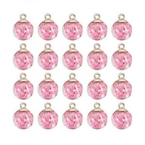 20pcs Star Boule De Verre Breloque Pendentif Étoile Paillettes Paillettes Bricolage Artisanat Pour Boucle D¿Oreille Collier Bracelet Bijoux Fabrication 4 - Neuf
