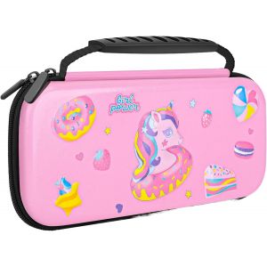 Eryi-Unicorn Housse De Portable Pour Nintendo Switch / Oled, Hardcase Sac Avec Poignée Voyage Pochette Pour Protection Accessoires Kit Fille (Rose) - Neuf