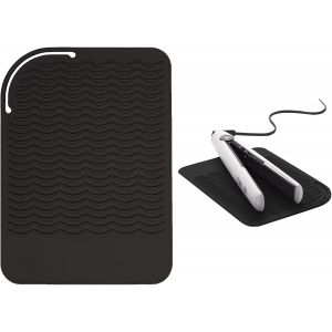 Tapis R&eacute;sistant &Agrave; La Chaleur Pour Fer &Agrave; Friser, Tampon En Silicone Pour Fer &Agrave; Friser Tapis En Silicone R&eacute;sistant &Agrave; La Chaleur Pour Fer &Agrave; Friser, Lisseur, Fer Plat Et Outil De Coiffure(Gris) - Neuf