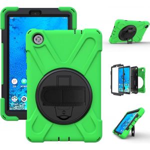 Coque Antichoc Pour Lenovo Tab M8 8"" Tb-8505f Tb-8505x, Housse De Protection Robuste &Agrave; Rotation Avec Support Fonction Et Dragonne Pour Lenovo Tab M8 8"" Tb-8505f Tb-8505x (Vert)[Coq9121759] - Neuf