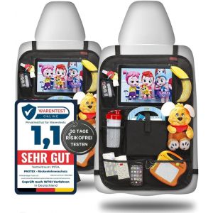 NouvelHorizonstore-Premium Lot de 2 Protection de dossier de voiture &iquest; Organiseur de si&egrave;ge arri&egrave;re Oxford 600D &iquest; Housse de protection imperm&eacute;able pour si&egrave;ge arri&egrave;re avec tablette de 12 pouces & iPa - Neuf