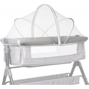 Ulteronixshop-Liemuao Moustiquaire Pour Berceaux Infantile Universelle Avec Fermeture &Eacute;clair, Tente De Lit De B&eacute;b&eacute; En Tissu &Agrave; Mailles Fines Pour L'int&eacute;rieur Et Plein Air (Blanc, 65x110cm) - Neuf