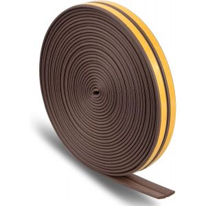 12m Bande De Joint Auto-Adhésif,9mm*2mm Joint Fenêtre Isolation,Joint D'étanchéité,Joint En Mousse Caoutchouc Pour Fenêtre Porte Coulissante Isolation Coupe-Froid (Marron) - Neuf