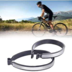 Acdsgd-Lot De 2 Pinces &Agrave; Pantalon R&eacute;fl&eacute;chissantes Pour V&eacute;lo, Pantalon De V&eacute;lo, Protection &Eacute;lastique En Pvc, Pour Homme Et Femme, Cyclistes (Gris) - Neuf