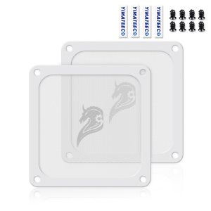 Filtre Poussi&egrave;re 140mm Magn&eacute;tique Filtre Ventilateur en Maille Grille de Protection pour Bo&icirc;tier d'Ordinateur Dissipateur Refroidisseur (PVC Hidalgo, 140 * 140mm, 2 Pi&egrave;ces, Blanc) - Neuf