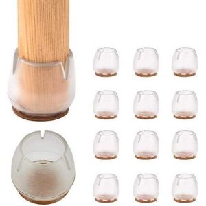 Lot De 12 Patins Antidérapants En Silicone Pour Pieds De Meubles Ronds Et Carrés, 17 À 21 Mm - Neuf