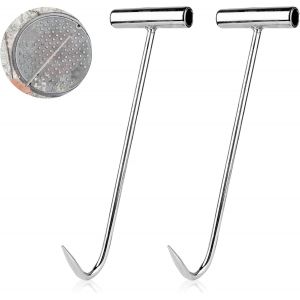 2 Pièces 30 Cm Lève-Couvercle D'égout : Lève-Couvercle De Regard Crochet De Levage Lourd Crochet De Canalisation,Crochet De Regard Crochet De Regard Pour Suspendre Des Lourdes - Neuf