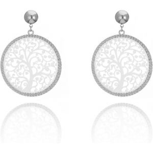Kal-Femmes Dangle Boucles D'oreilles, Arbre Celtique De La Vie Drop Earring Pour Les Filles Vintage Boucles D'oreilles Anti-Allergie En Acier Inoxydable Boucles D'oreille Avec Crystal Cz - Neuf