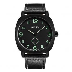 Nary Montre De Sport Lumineuse &Eacute;tanche En Cuir De Quartz Pour Homme (Noir Et Vert) - Neuf