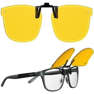 Clip Polarisé Sur Les Lunettes De Conduite De Nuit Anti-Éblouissantes, Minimise Efficacement L'éblouissement Des Phares Venant En Sens Inverse - Neuf