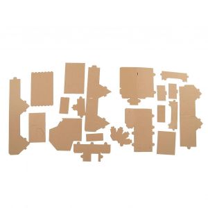 Lot de 7 maisons en papier m&acirc;ch&eacute;, maisons diverses, sans odeur, en papier brut, pour cadeaux, d&eacute;coration de la maison, jouets DIY - Neuf