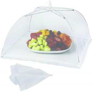Mevronisshop-Cloche Alimentaire Pliable - Anti Mouche - Moustiquaire De Table Pour Aliments - Couvercle Nourriture - Taille Universelle - Voyage/Camping/Maison - Couleur Al&eacute;atoire - Neuf