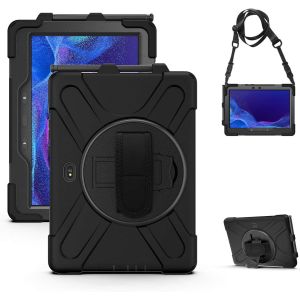 Coque Antichoc pour Samsung Galaxy Tab Active Pro/Active4 Pro 10.1"", (SM-T630/T636/T540/T545), ?tui Robuste avec Support Rotatif, Dragonne et Bandouli&iquest;&iquest;re, Housse pour Tab Active Pro 10.1, Noir - Neuf