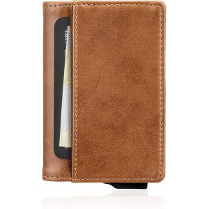 Portefeuille Porte-Cartes En Cuir - V&eacute;ritable Et Luxurious - Avec Coffret Cadeau - Marron - Neuf