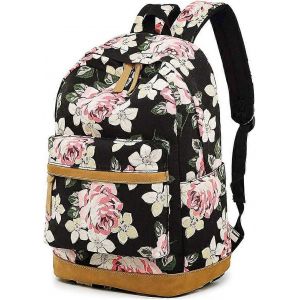Sac à dos scolaire fille adolescente,sac d'école fleur sac à dos pour femme (grande fleur) - Neuf