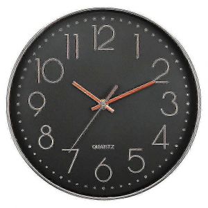 horloge murale silencieuse 12 dans la cuisine horloge à quartz à piles ronde moderne décoration d'intérieur horloge - Neuf
